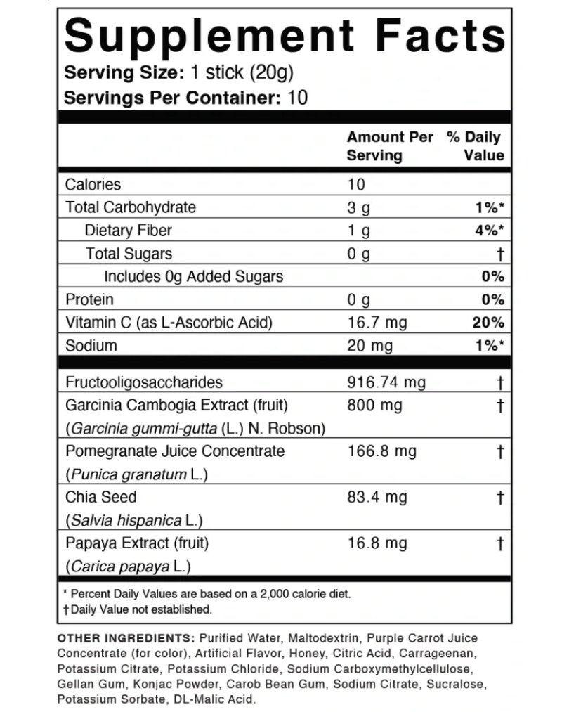 Hinuki Supplement Facts panel Hinuki Supplement Facts and complete ingredient label